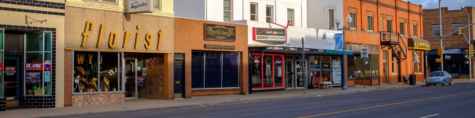 This is an image of business building in downtown Laramie. ASTA-USA provides professional translation services in this city.