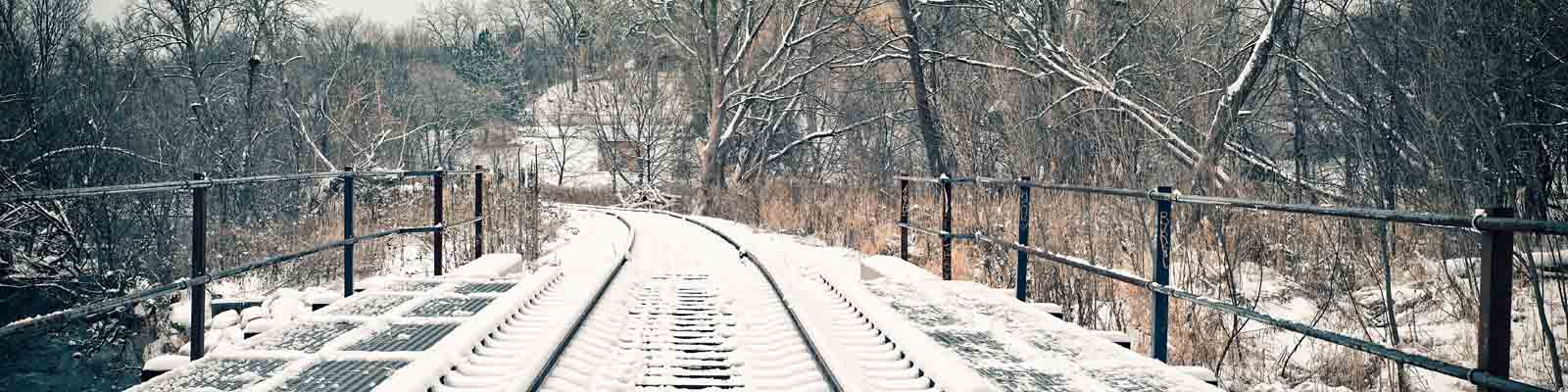 Pictured: Railroad tracks in Minnesota.