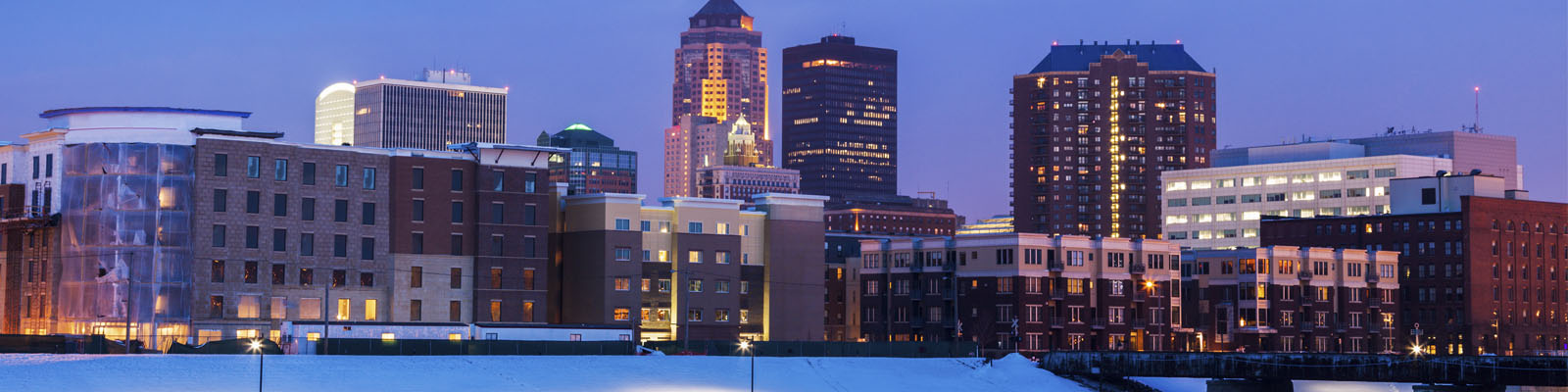 This is a cityscape image of Des Moines Iowa where ASTA-USA provides professional translation services.