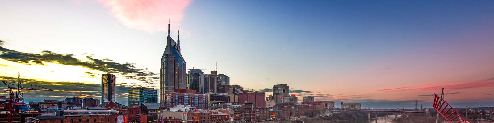 This is a skyline view of downtown Nashville where ASTA-USA offers professional translation services.
